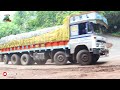 Heavy Loaded Trucks Turning Challenge on Same Ghat - TATA VS LEYLAND #supportdrivers #trucks