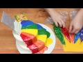 Crayon Waterfall Cake (Back to School) w/ Edible Crayons Rainbow Cake