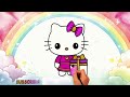 Cute Hello Kitty Mother’s Day Gift Step by Step Easy Drawing Coloring Video for Kids Toddlers