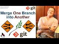 How to Git merge one branch into another