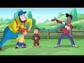 Amusement Park Sleepover! 🐵 Curious George 🐵 Kids Cartoon 🐵 Kids Movies