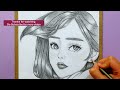 A Cute face drawing tutorial : How to draw a cute girl easy step by step?