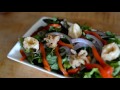 Crispy Calamari salad with a citrus vinaigrette