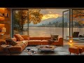 Cozy Living Room In Romantic Lakeside Space 🌤️ Sweet Jazz Music Helps Heal The Soul & Happy Mood
