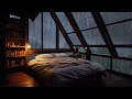 Rain Sounds and Thunder outside the Window in the Misty Forest - Perfect Deep Sleep at Night