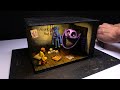 Creepy room diorama - Poppy Playtime CatNap and LITTLE NIGHTMARES / make with air dry clay