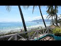 Sunny Day in Vietnam 🌴 Spectacular View 🌊 Blue Sea and Mountain Scenery ⛰ White Noise ASMR in 4K