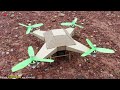How to make Remote Control Cardboard Drone at home | 100% fly