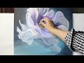 Transparent and Smoky / Acrylic Painting Flower Step by Step #226