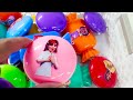 Finding Cocomelon, Pinkfong Hogi, Numberblocks with Rainbow SLIME Bags Colorful - Satisfying Slime