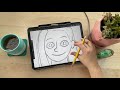 How to Draw a Self Portrait - Procreate Self Portrait - Stay Home and Draw