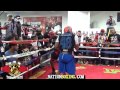(BEST VIDEO QUALITY) FLOYD MAYWEATHER SPARS UNDEFEATED PROSPECT DON MOORE