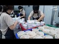 Mass production of 2,000 units a day! Korea's No. 1 Lunch Boxer on an overwhelming scale/Korean food
