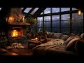 Rain & Thunderstorm with Lightning, Crackling Fireplace, Cats and Dog - Cozy Ambience to Relax