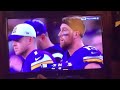 The giants v Vikings game (the end of it)