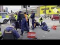 Insulate Britain protesters sprayed with ink as they block roads into London