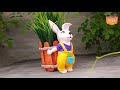 rabbit planter craft, using waste material plastic bottle | waste plastic bottle craft, craft pocket