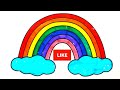 رسم وتلوين قوس قزح للأطفال🌈💜💚💖 | Creating a Magical Rainbow with the Art of Coloring and Drawing