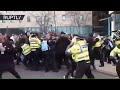 Anti Lockdown Protests In Bradford have resulted in clashes with police