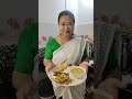 বাঁহ গাজৰ ভাঁজিৰে দুপৰীয়া ভাত সাঁজ 😋 | lunch preparation | simple Assamese veg thali