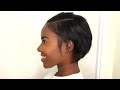 How To: Wash, Blow Dry, + Straighten SUPER SHORT Natural Hair | Nia Hope