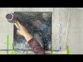 Intuitive abstract acrylic painting - simply paint by hand - no rules - ASMR