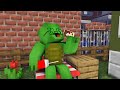 JJ Grass Dirt Elemental and Mikey Fire Element Challenge - Maizen Minecraft Animation