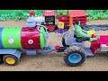 Diy tractor mini Bulldozer to making concrete road | Construction Vehicles, Road Roller #26