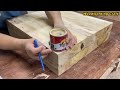 Interesting Process When Processing Rotten Wood // Making A Beautiful Wooden Tile Dining Table