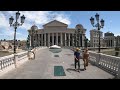 Skopje , Macedonia Walking tour - 4K - May 2021