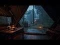 Camping Rainy Day | Deep Relaxation And Fall Asleep In 5 Minutes With Heavy Rain On The Tent | ASMR