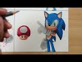 Drawing SONIC with Super MARIO Power-Ups | Sonic The Hedgehog