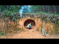 Full video 3 days. Build a secret underground shelter | Mr Trinh bushcraft.