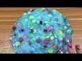 Mixing Beads into Clear Slime !!! Relaxing Slime with Funny Balloons