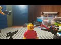 Lego man tries to escape the baseplate.