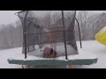 FLIPPING ON A SNOWY TRAMPOLINE!!!