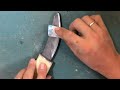 Make knife sheath by old wood cutting blades