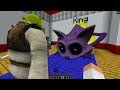 SURVIVAL IN BASEMENT with CATNAP Smiling Critters KinitoPET GREEN BUNNY KICKEN CHICKEN in Minecraft