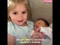 Watch the unforgettable moment this big sister meets her baby brother l GMA