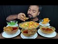 HUGE SPICY MUTTON CURRY, PUMPKIN PAKODA, SCHEZWAN NOODLES, CHILI MUKBANG ASMR EATING | BIG BITES |