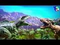 Baby T-rex is in DANGER from the SCARY Giganotosaurus! Jurassic World Toy Movie