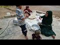 Mustafa and her family: making local bread and cleaning mountain almonds