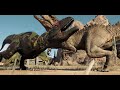 ALL LARGE CARNIVORE DINOSAURS BATTLE ROYALE IN ARENA -  Jurassic World Evolution 2