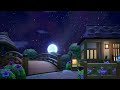 BGM & Ambience | Full Moon at ATARAYO | Midnight in Japanese Garden | Animal Crossing New Horizons