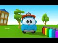 Learn colors with Leo the truck full episodes! Car cartoons for kids. A fire truck & a tow truck.