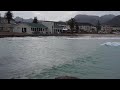 Spring high tide at Fish Hoek beach, Cape Town