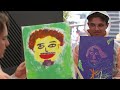 Lando Norris and Oscar Piastri take on Portrait Painting