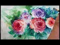 Rose garden #rose  #garden  flower #brushstroke #watercolor