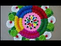 Colourful & Easy Rangoli designs for Diwali Festival / Colour Kottan / Muggula / Happy Diwali