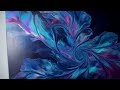 Wow! Galaxy dutch pour on multicoloured background - Fluid art